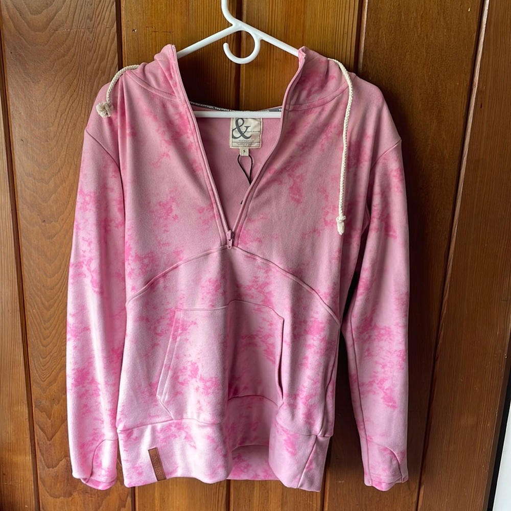 Ampersand Ave pink tye dye sweatshirt
